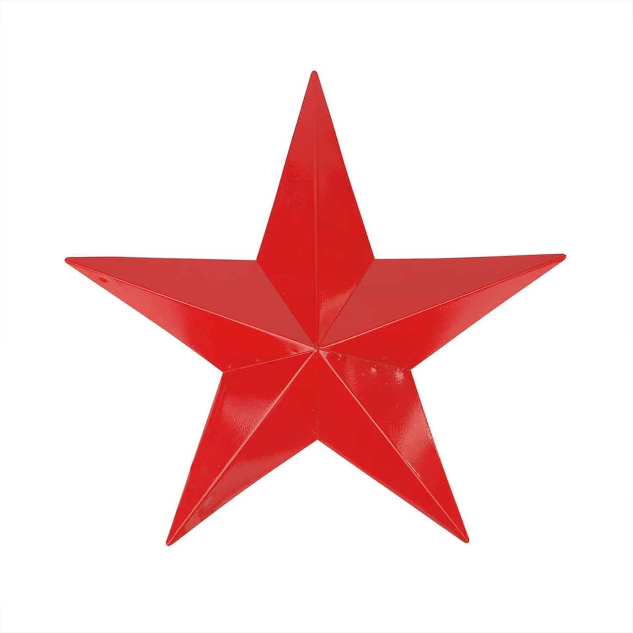15" Scarlet Red Country Rustic Star Indoor/Outdoor Wall Decoration